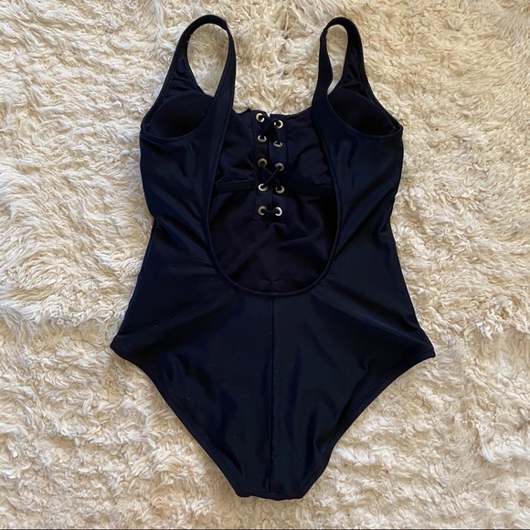 Mossimo Lace Up Front One Piece Swimsuit - Picture 5 of 8